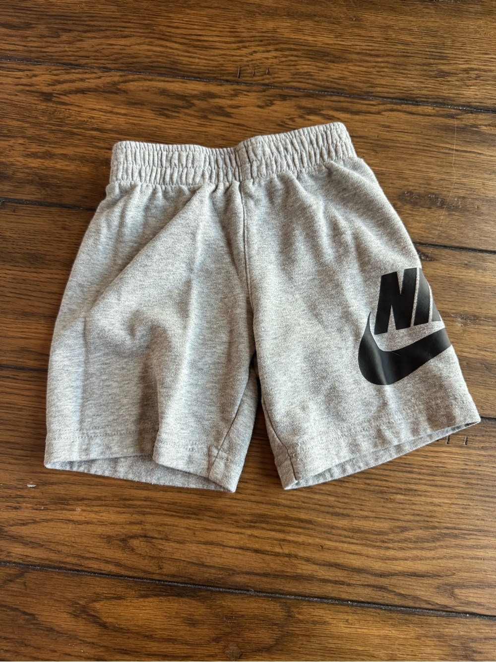 Nike Kids Heather Grey Shorts with Black Logo